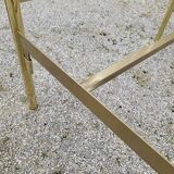 Vintage single bed and nightstand in gilded brass