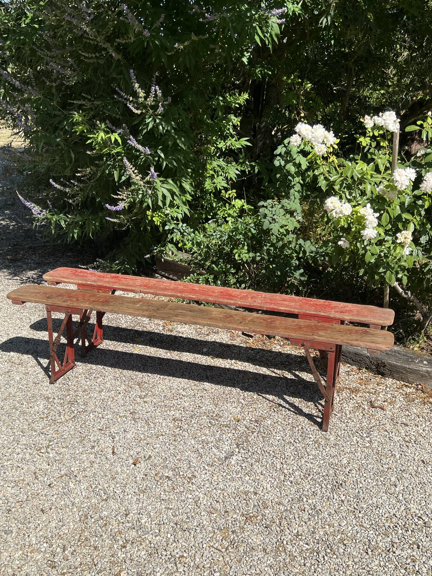 Paire de bancs pliants