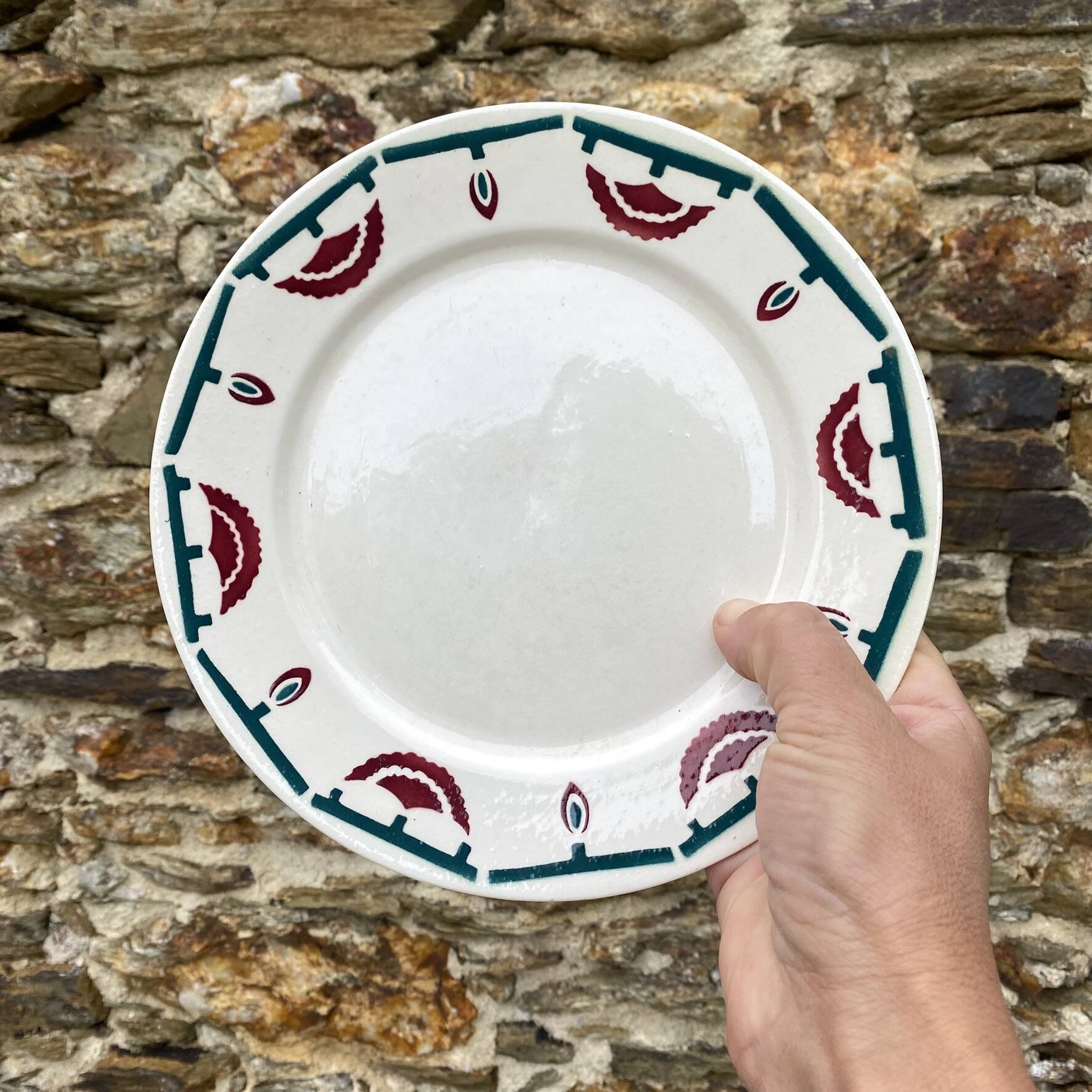 assiettes plates art déco badonviller El d'jem