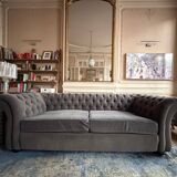 Paire de canapés Chesterfield