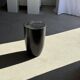 Stool, side table, end table in solid mango wood, cylindrical.