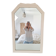 Miroir biseauté et mouluré beige