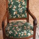 Wooden armchair, fabric