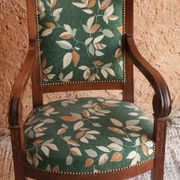 Fauteuil bois, tissu