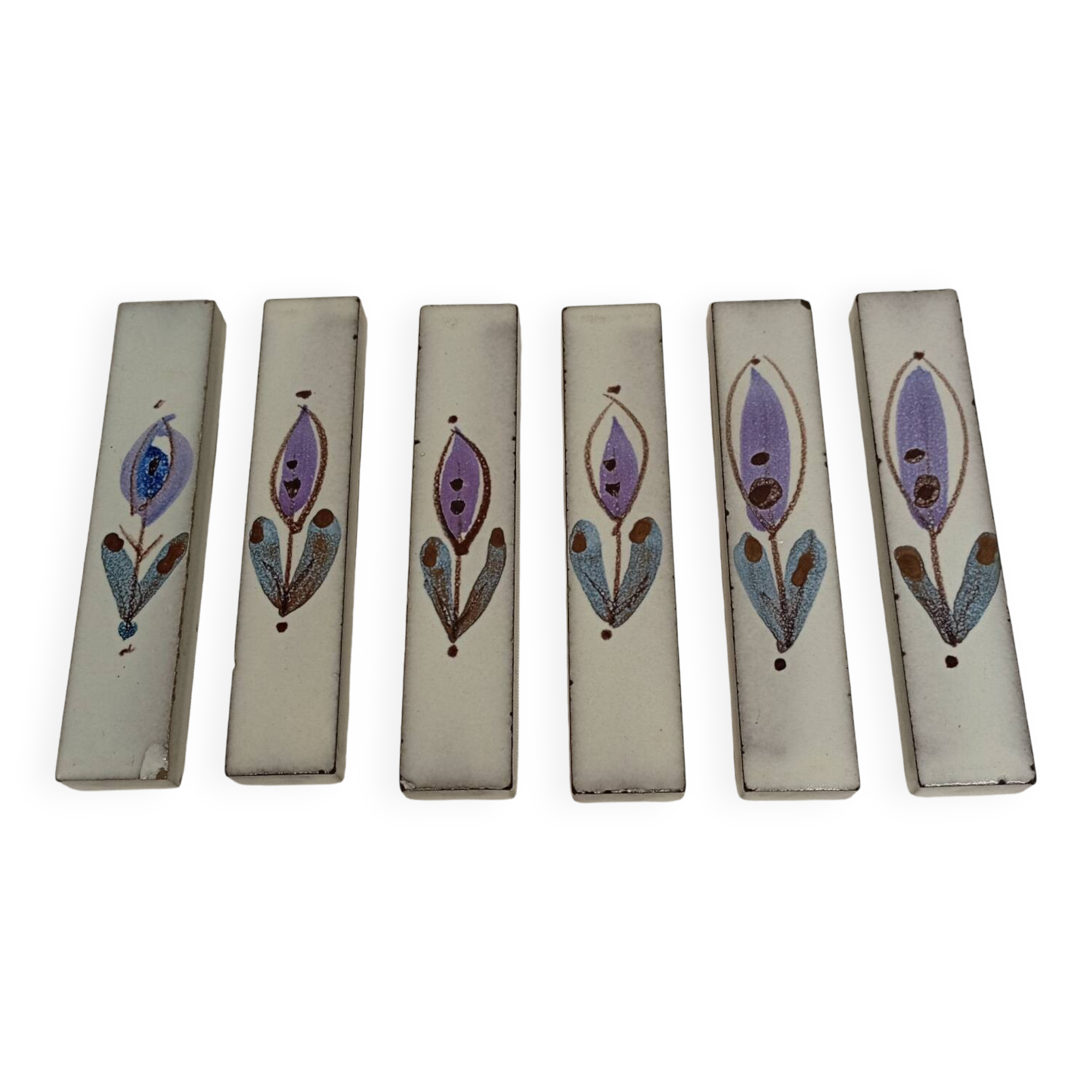 Set of 6 ceramic knife rests
