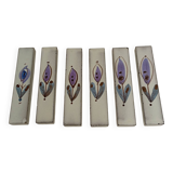 Set of 6 ceramic knife rests
