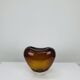 Vintage Holmegaard style blown glass heart vase