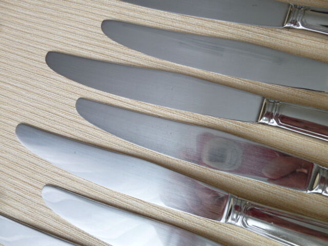 Box of 12 one-piece stainless steel table knives