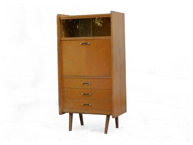 Vintage secretary 1950 clear solid wood
