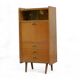 Secrétaire vintage 1950 bois massif clair