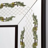 Luigi Brusotti Mid-Century Modern Italian Decorated Mirror, 1940s