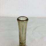 Vase soliflore verre bullé fumé
