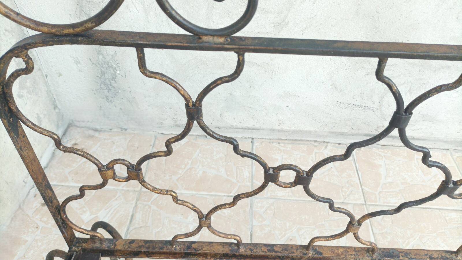 Louis XV style wrought iron bed