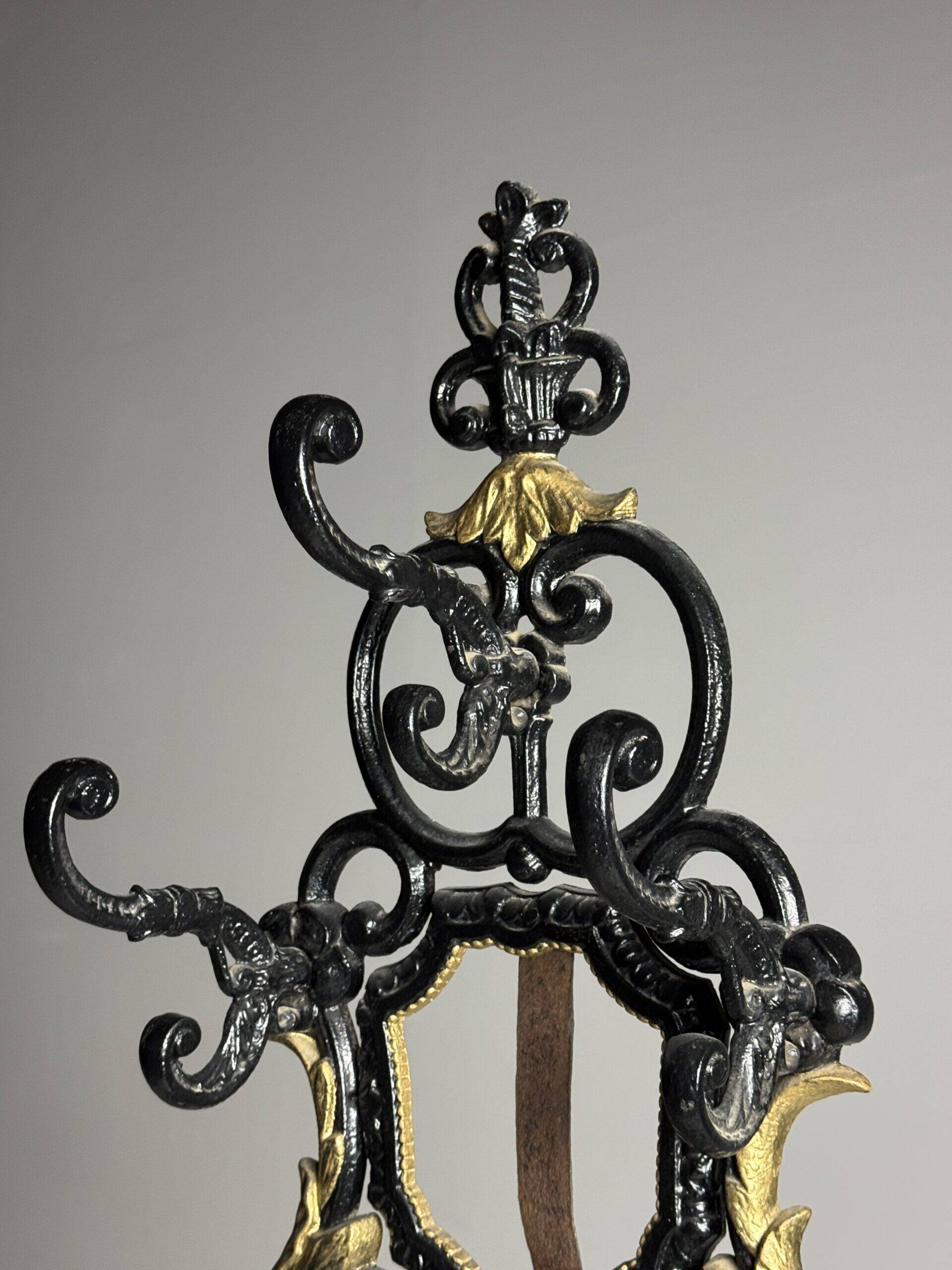 19th century cast iron coat rack