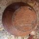 Large vintage monoxyle wooden bowl H 18 / D neck 30 cm