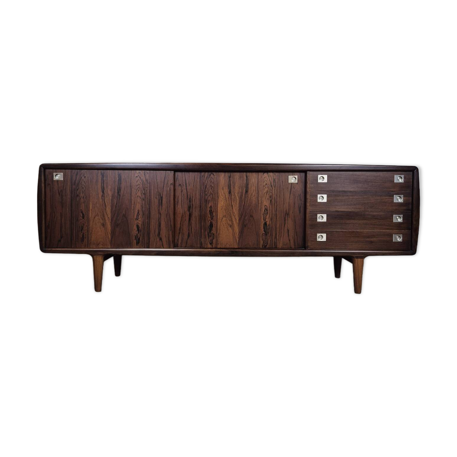 H.P. Hansen vintage rosewood Danish sideboard, TV cabinet 60s