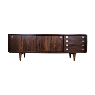 H.P. Hansen vintage rosewood Danish sideboard, TV cabinet 60s