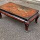 Table basse asiatique motifs fleurs