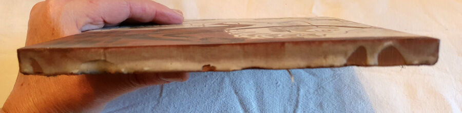 Enamelled ceramic tile le cavalier Vallauris 1960