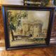 Oil painting on panel Castle