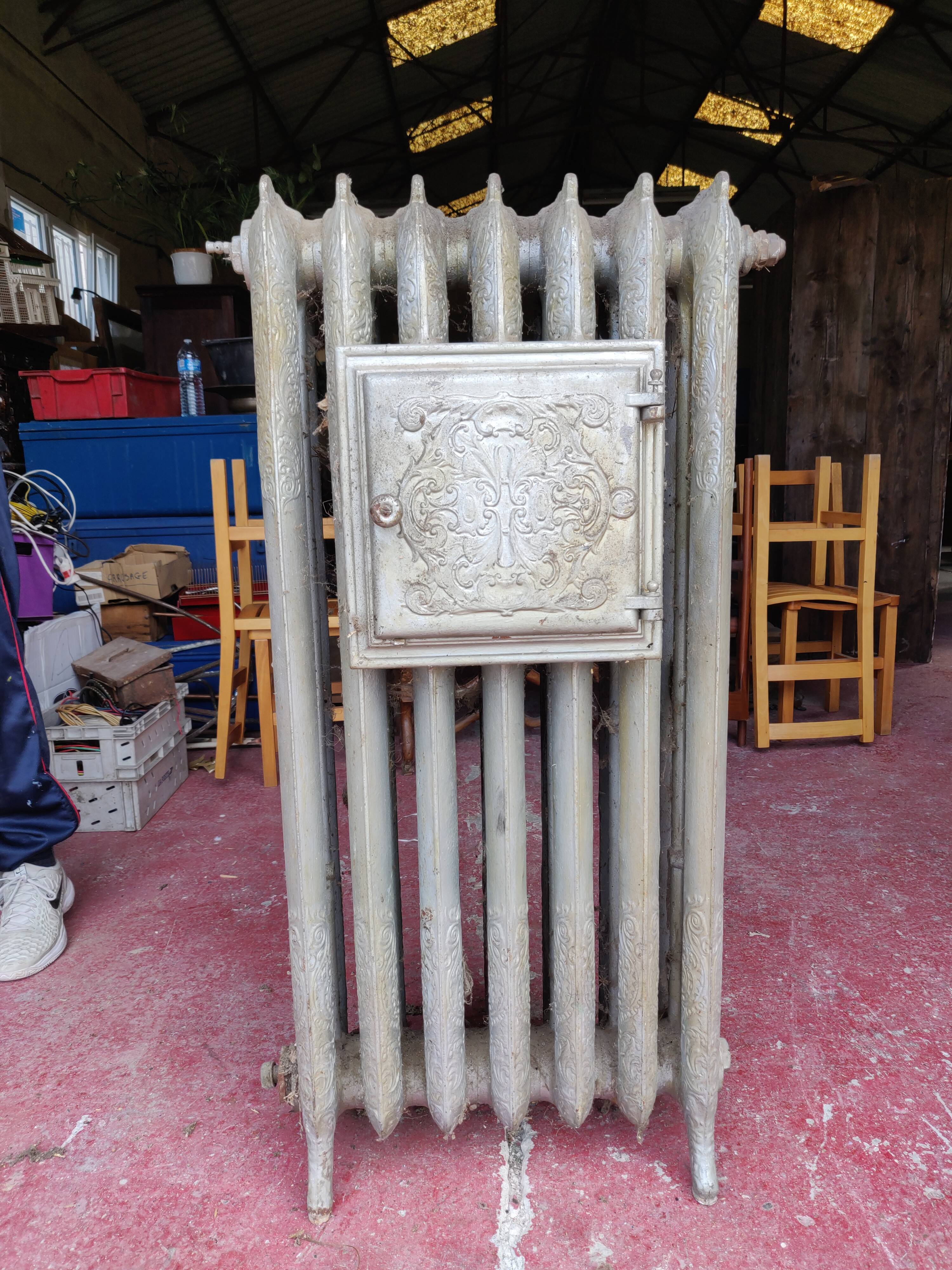 Cast iron radiator rocaille style XIXe 7 elements