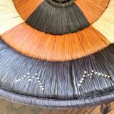 Vintage woven raffia basket