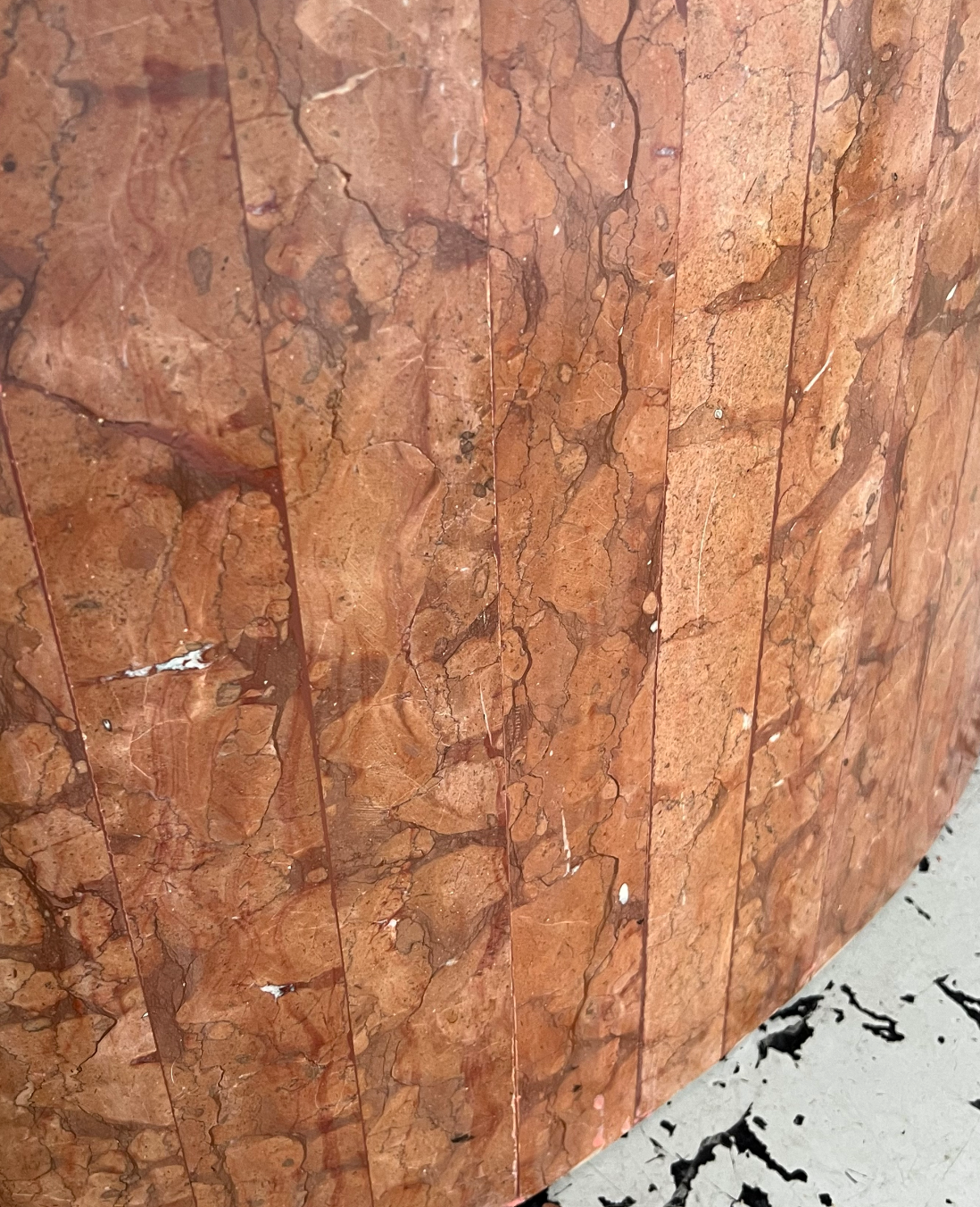 Dining table in vintage alicante red marble