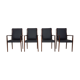 Lot de 4 fauteuils en bois de rose, Danemark 1950