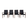 Lot de 4 fauteuils en bois de rose, Danemark 1950