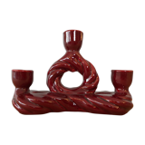 Enamelled ceramic candle holder
