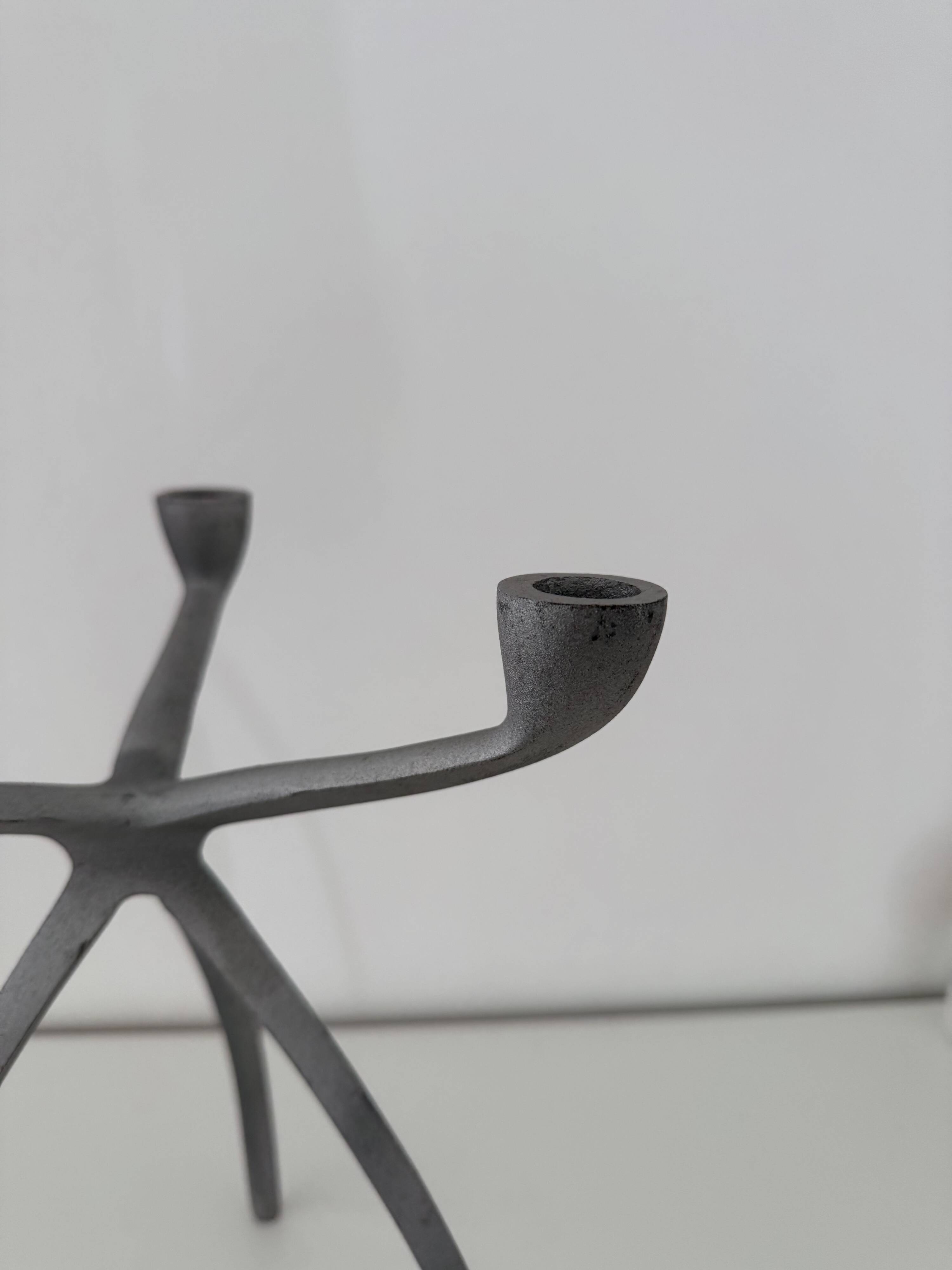 Bougeoir, chandelier tripode "Spider" space age starck eames 80s design