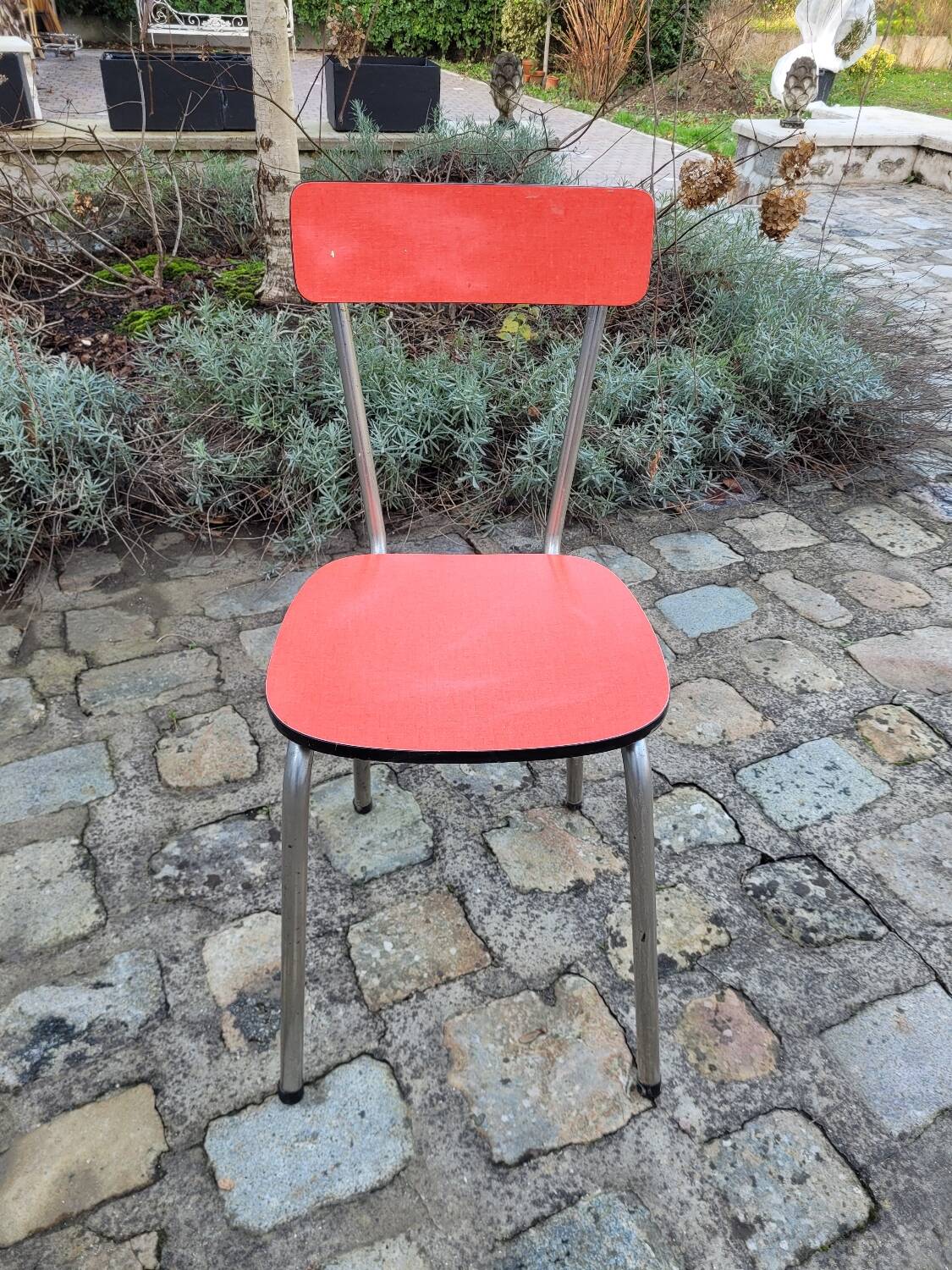 Red formica chair