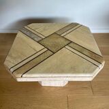 Travertine coffee table