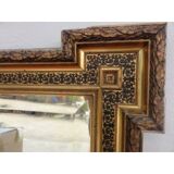 Mirror frame wooden beveled ice 90x65cm