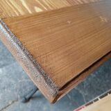 Large family bistro table with wooden top 190cm