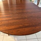 Table ronde extensible Palissandre Danemark vintage 1970