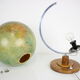 Mid-Century Light Glass Globe With Wooden Base by Paul Rath, 1950s