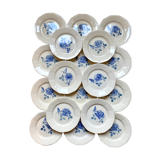 Old plates digoin pink blue