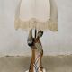 Vintage Italian ceramic heron table lamp keramiek