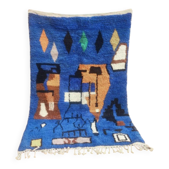 Moroccan rug in natural wool 3x2 m