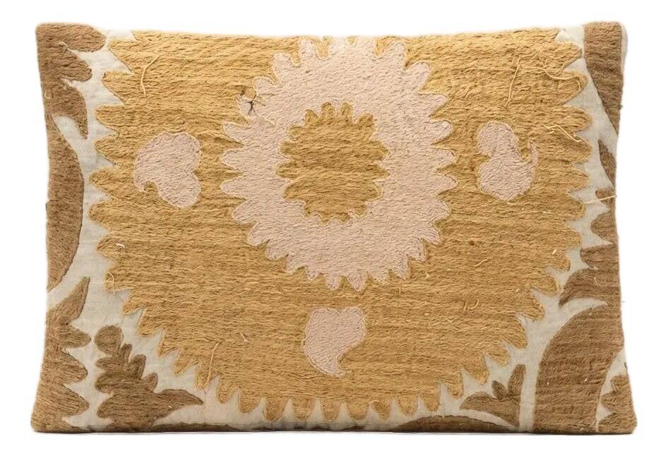 Housse de coussin brodée vintage 41x61 cm