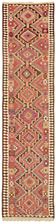 Turkish Handwoven Vintage Herki Kilim 90 cm x 347 cm