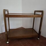 Desserte / Chariot de bar en bois du milieu du siècle style danois