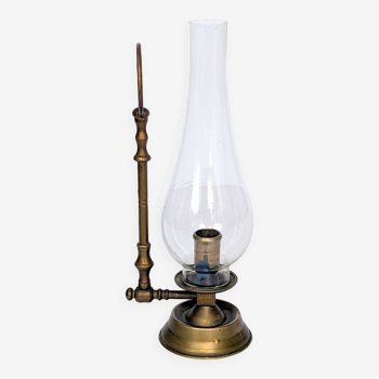Victorian style chandelier, Brass candle holder with glass globe