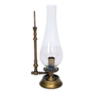 Victorian style chandelier, Brass candle holder with glass globe