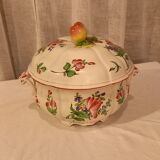 Tureen/vegetable Lunéville flowers (tulip - pink) early twentieth century