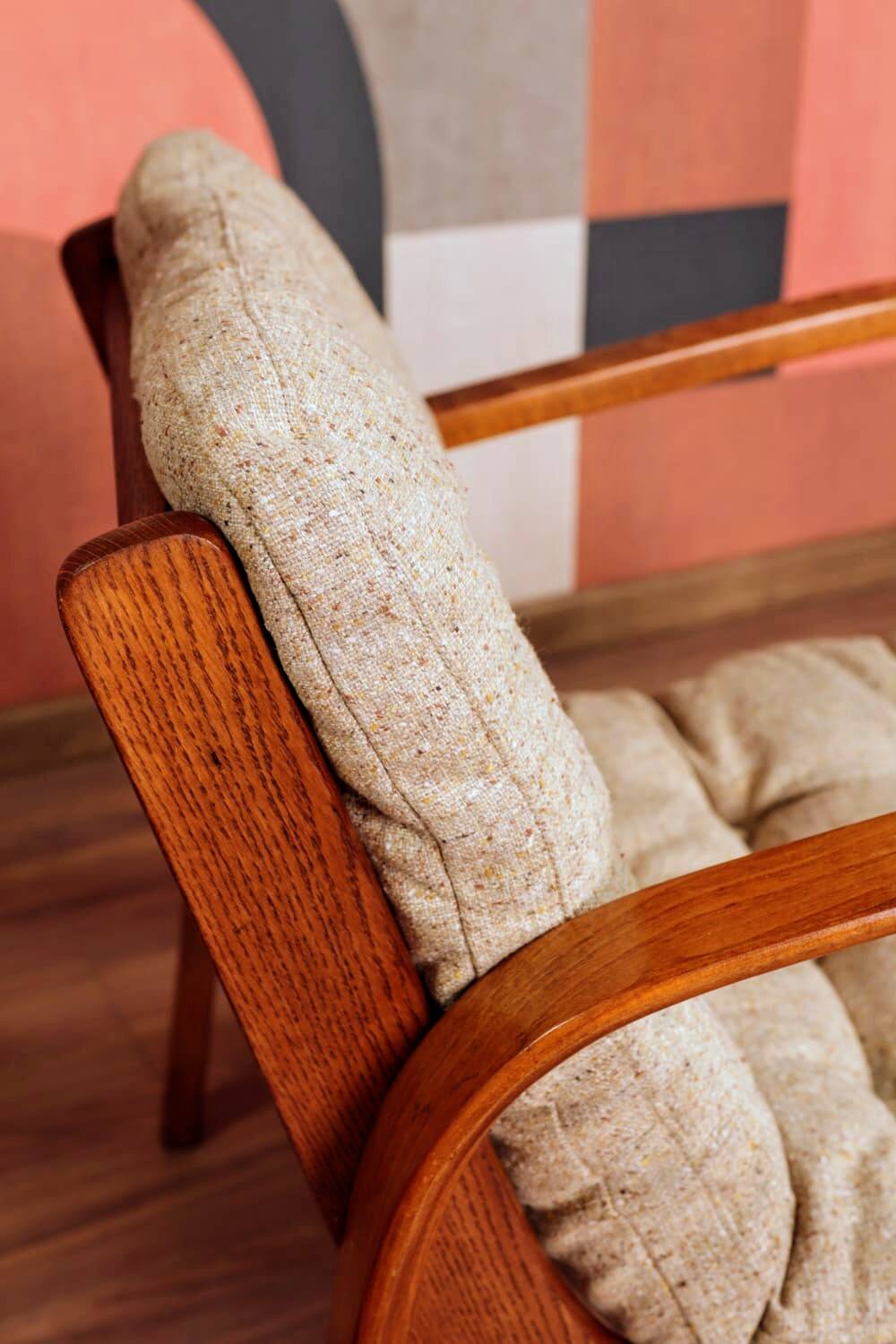 Vintage armchair granola beige 1960