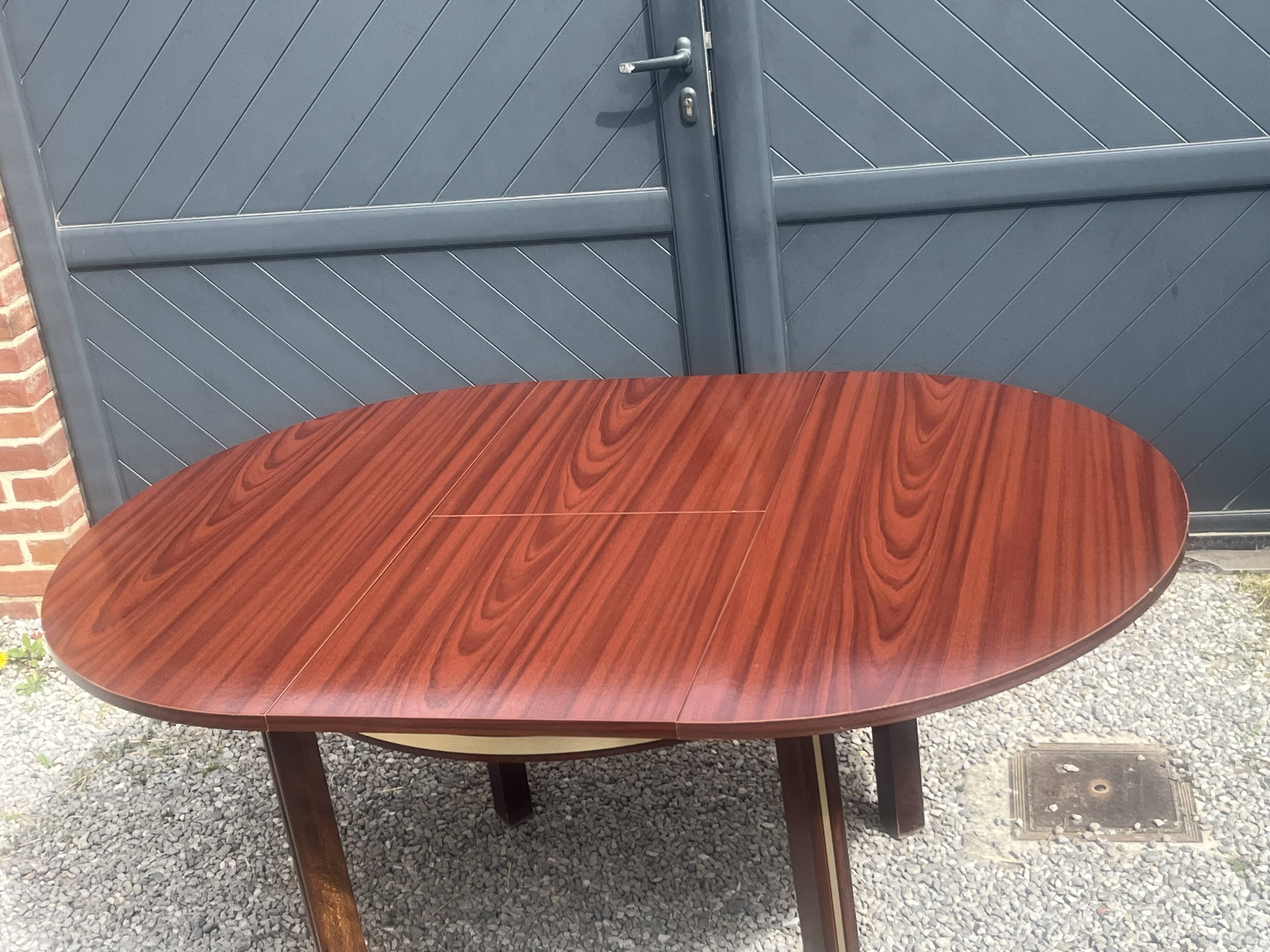 Round table with extensions, Scandinavian design.