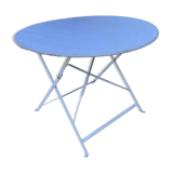 Round folding metal table – circa 1950