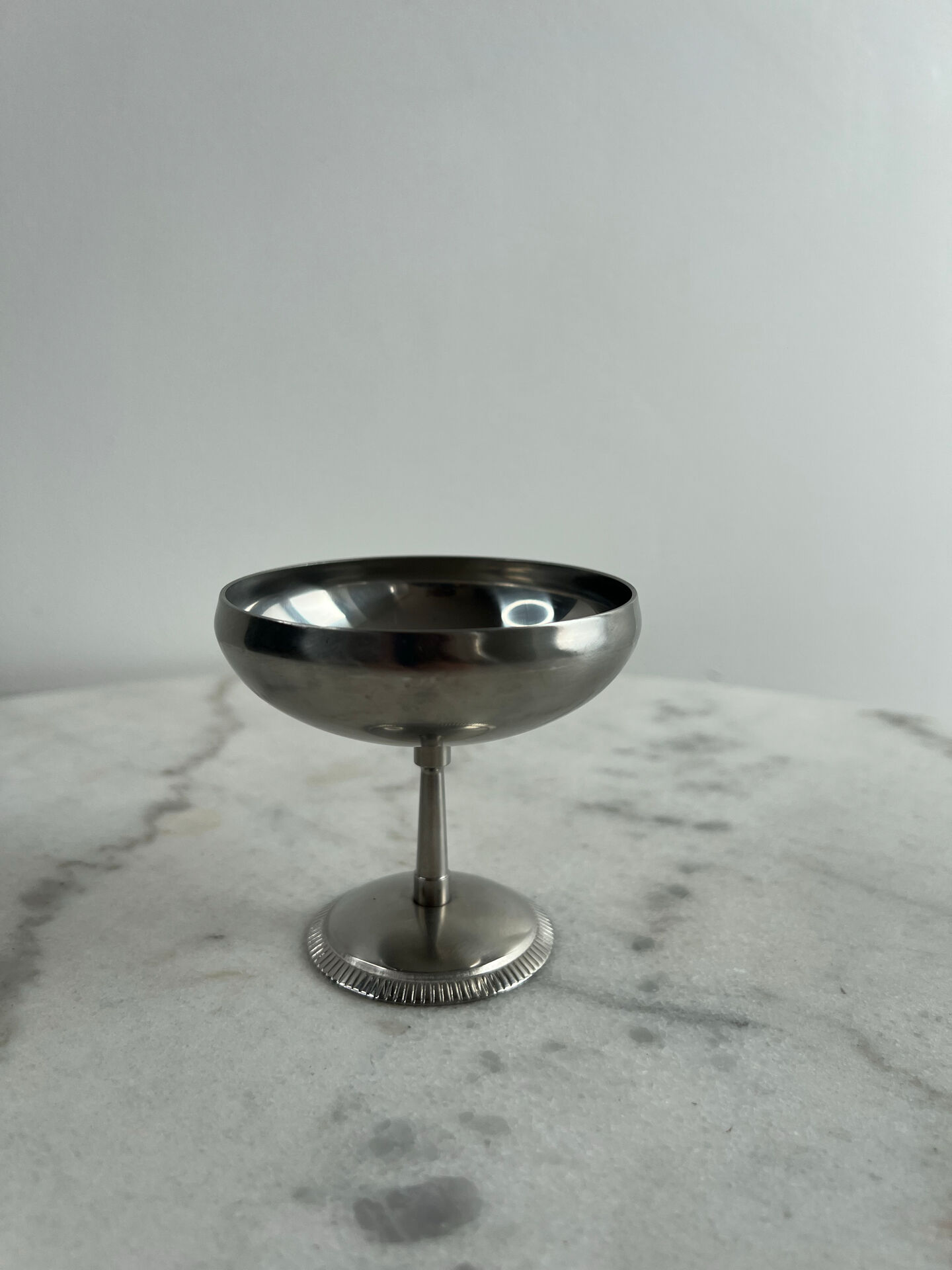 Lot de 6 coupes à champagne en inox Letang Rémy